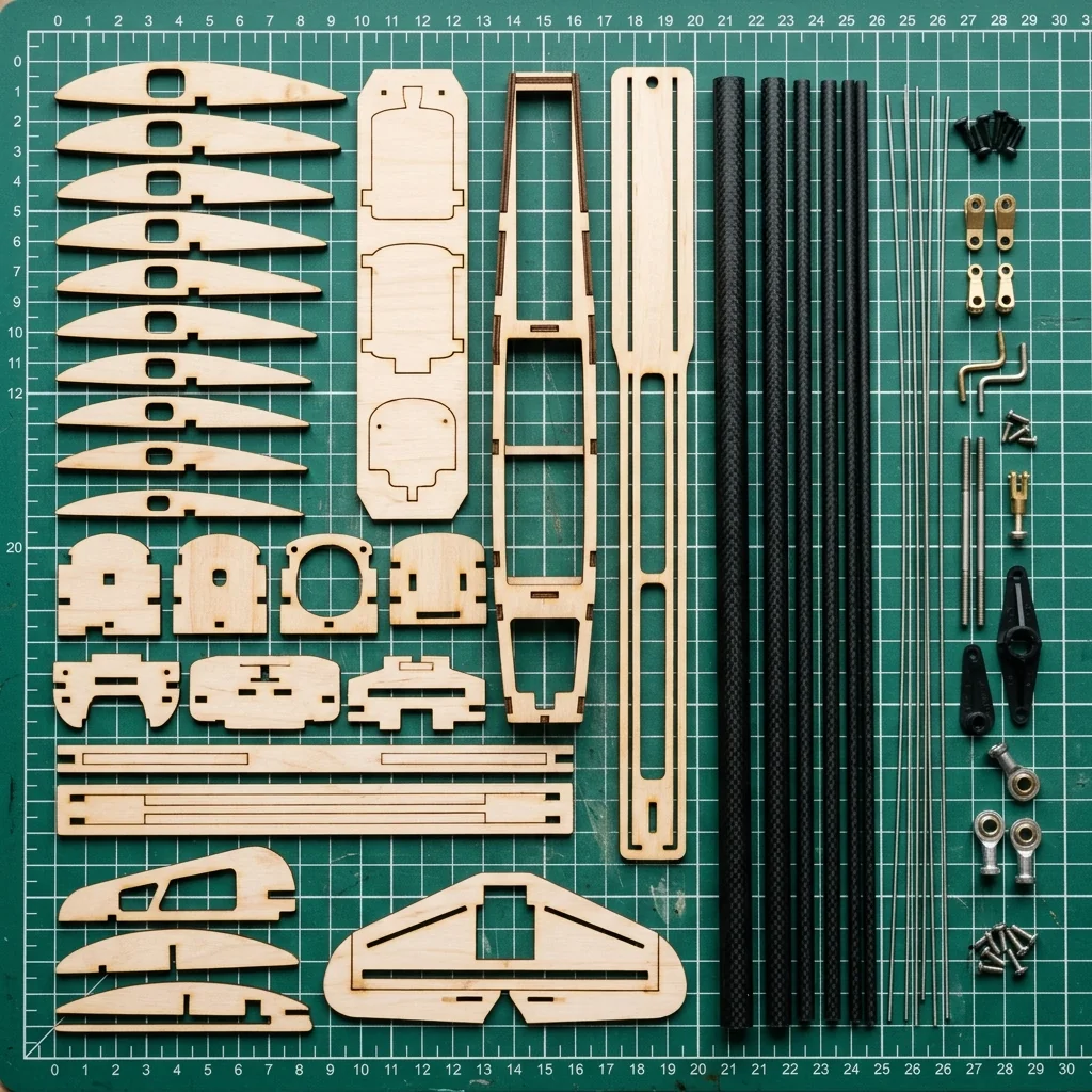 Laser Cut Aeroply Parts Sheet
