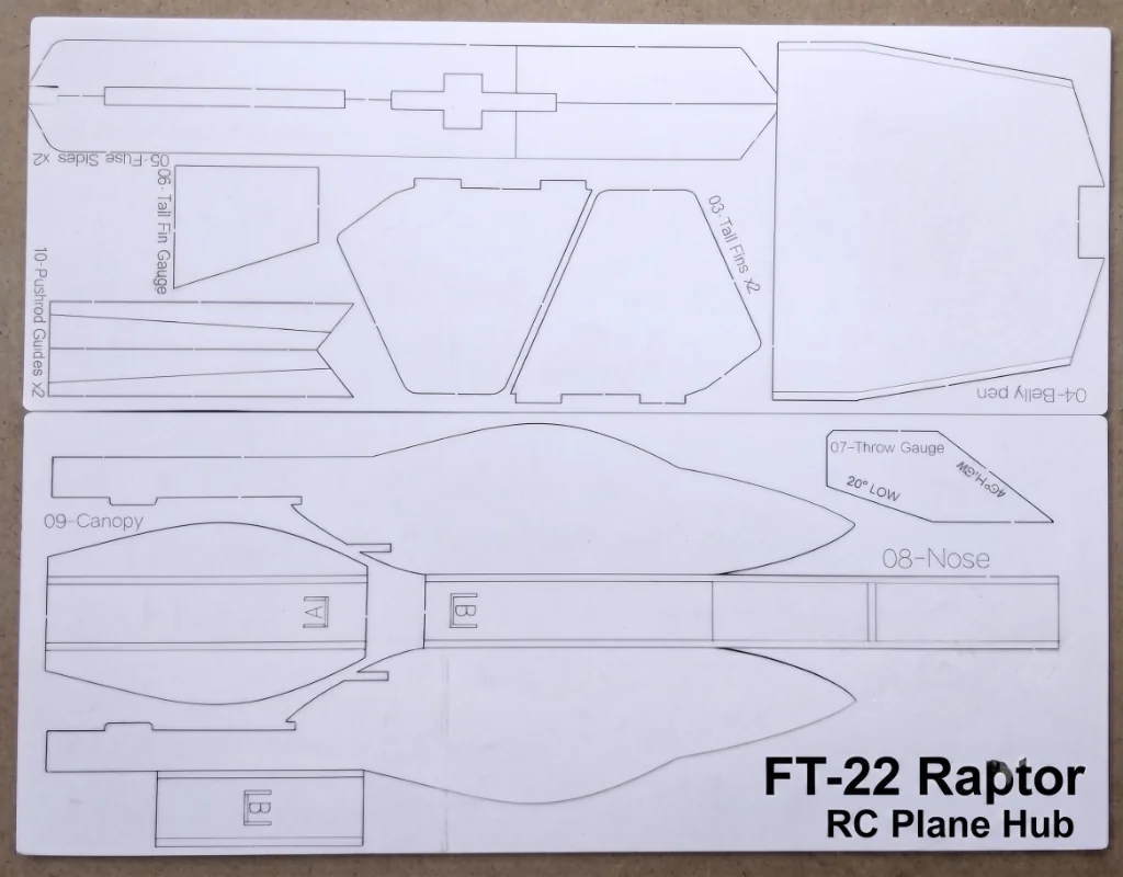 FT-22 Raptor Sheet C (Wings & Stabilizers)
